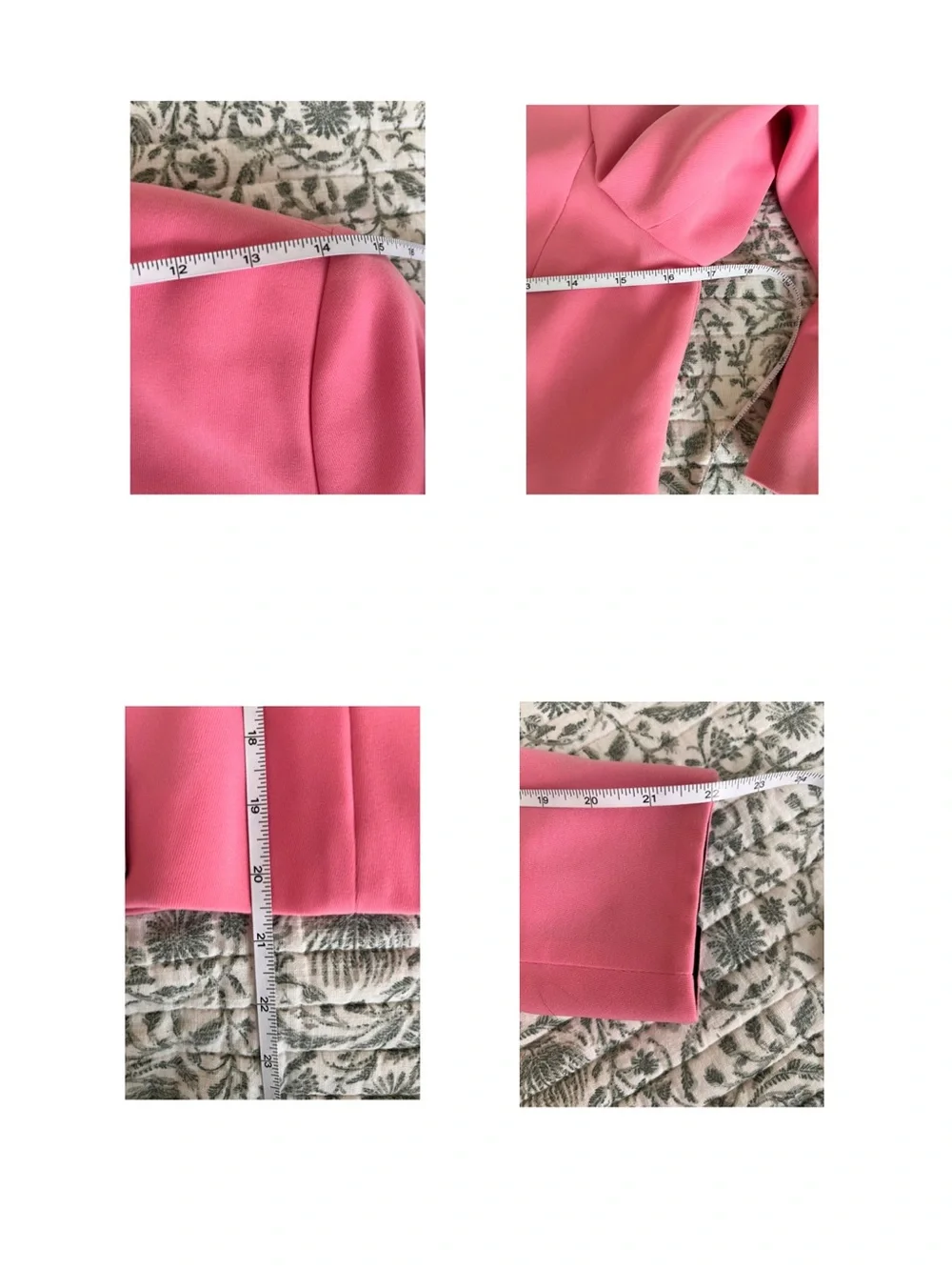 Amanda Smith Petite 3-Piece Suit Set Pink Jacket Top Black Skirt Career Size 2P